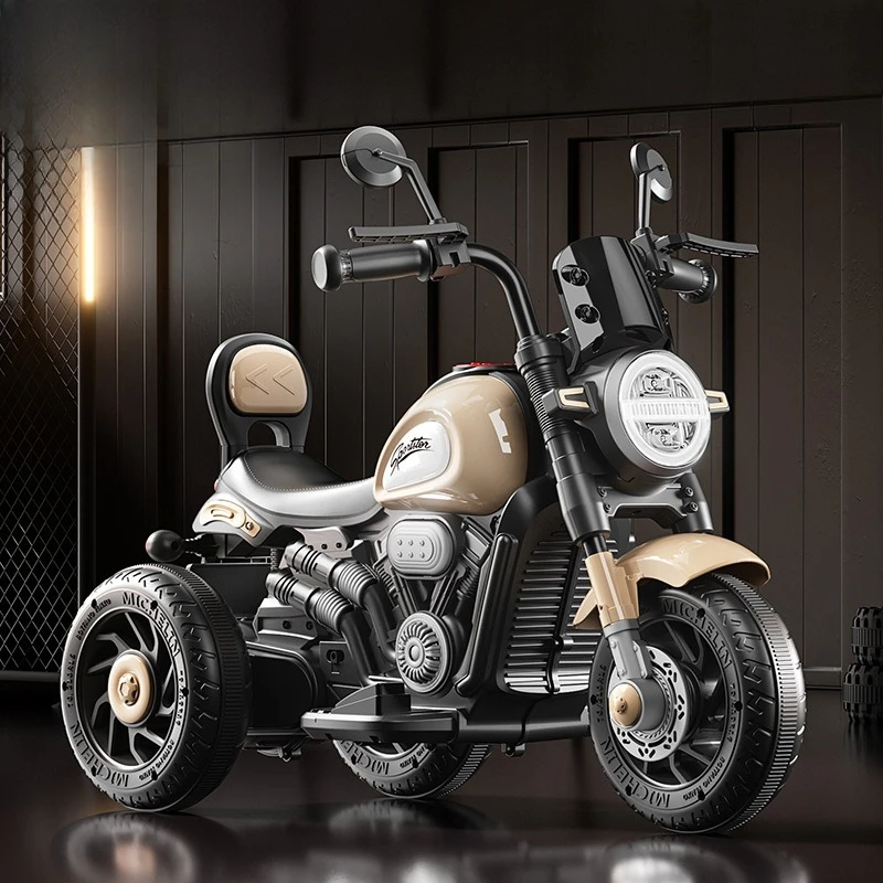 دراجة ثلاثية العجلات بمحرك مزدوج للأطفال لعبة ركوب عمر بطارية ممتدة مع مسند ظهر وتحكم في السرعة للأعمار من 2 إلى 10 سنوات سيارة كهربائية للأطفال