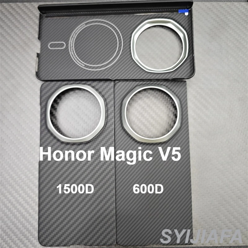 

Магнитный арамидный чехол для Honor Magic V5, чехол для телефона из углеродного арамидного волокна, противоударные ультратонкие чехлы для мобильных телефонов