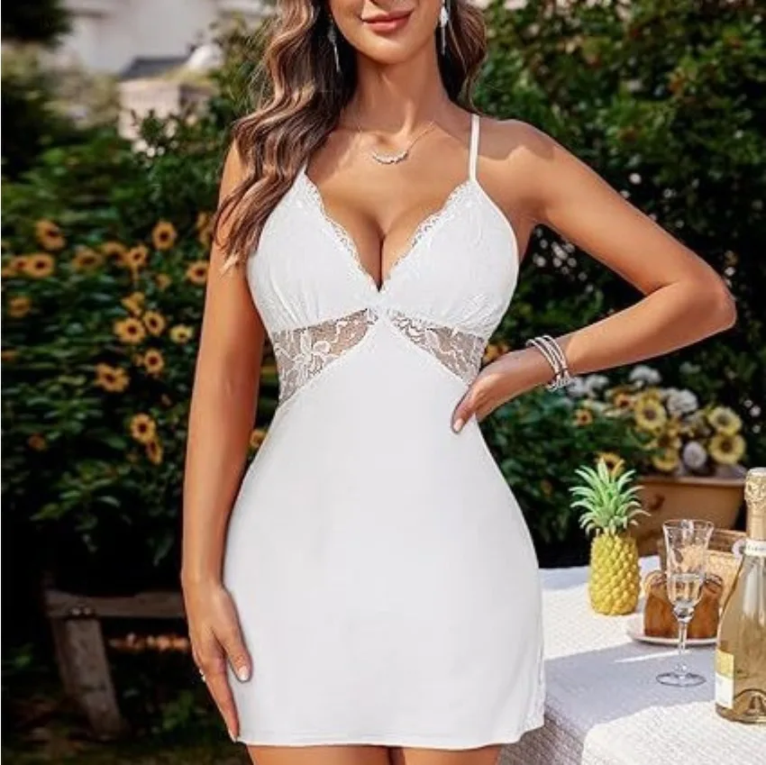 

Sexy Lingerie for Women Suspender Skirt Lace Backless Pajamas Simple and Fashionable Sexy Lingerie Home Clothes Sexy Sleepwear