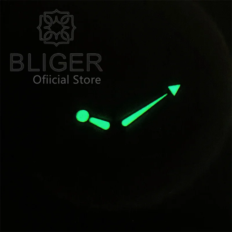 BLIGER Watch Hands Black Silver Edge With C3Green Luminous For Men's Watch Modified Replacement Accesorry Fit NH35 NH36 Movement