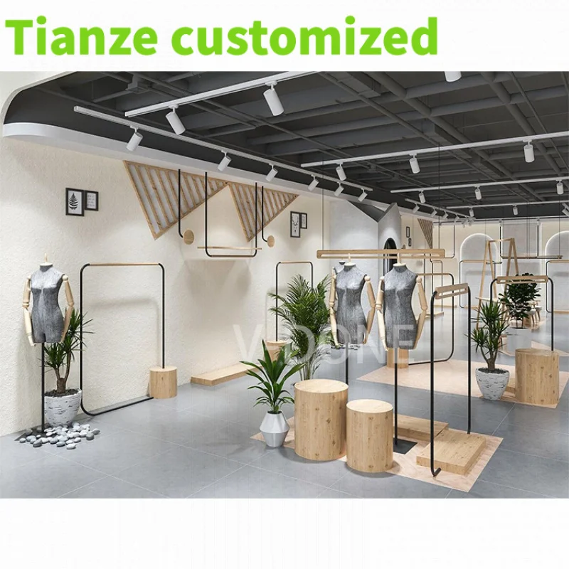 

Customized-Clothes Display Racks Shelf Clothing Shop Stands Equipment