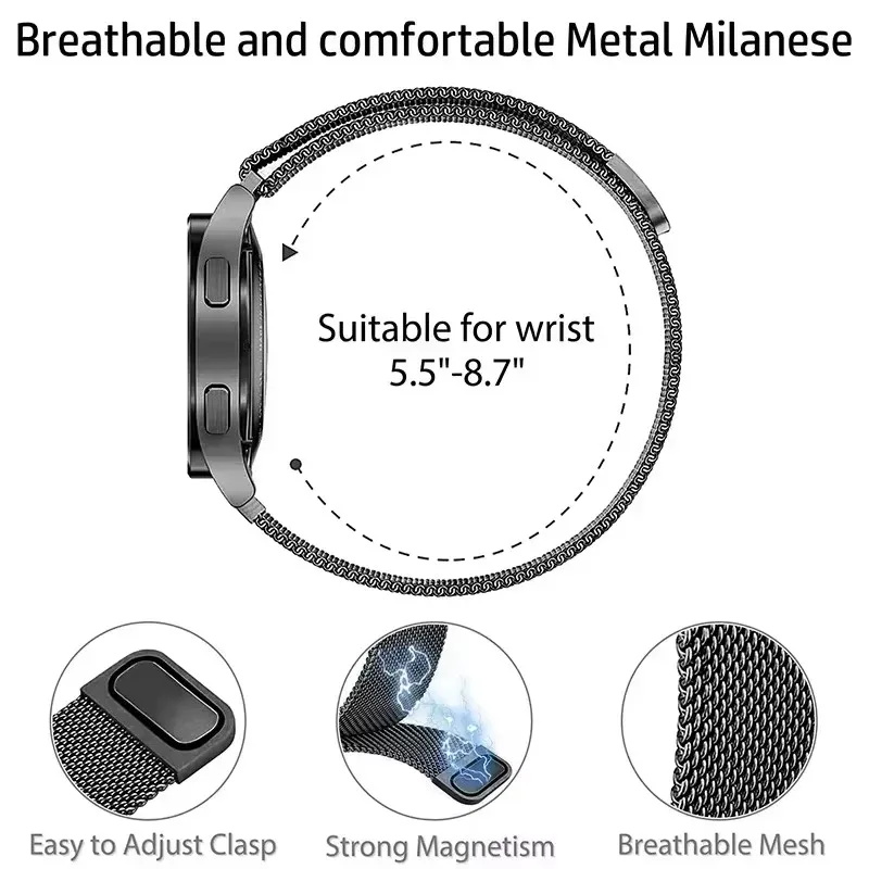 Per Zeblaze Btalk 3 Plus Smartwatch cinturino magnetico per Zeblaze GTS 3 GTS 3 Pro/Btalk 3 Pro/Vibe 7 7Pro 7Lite 22mm passante milanese
