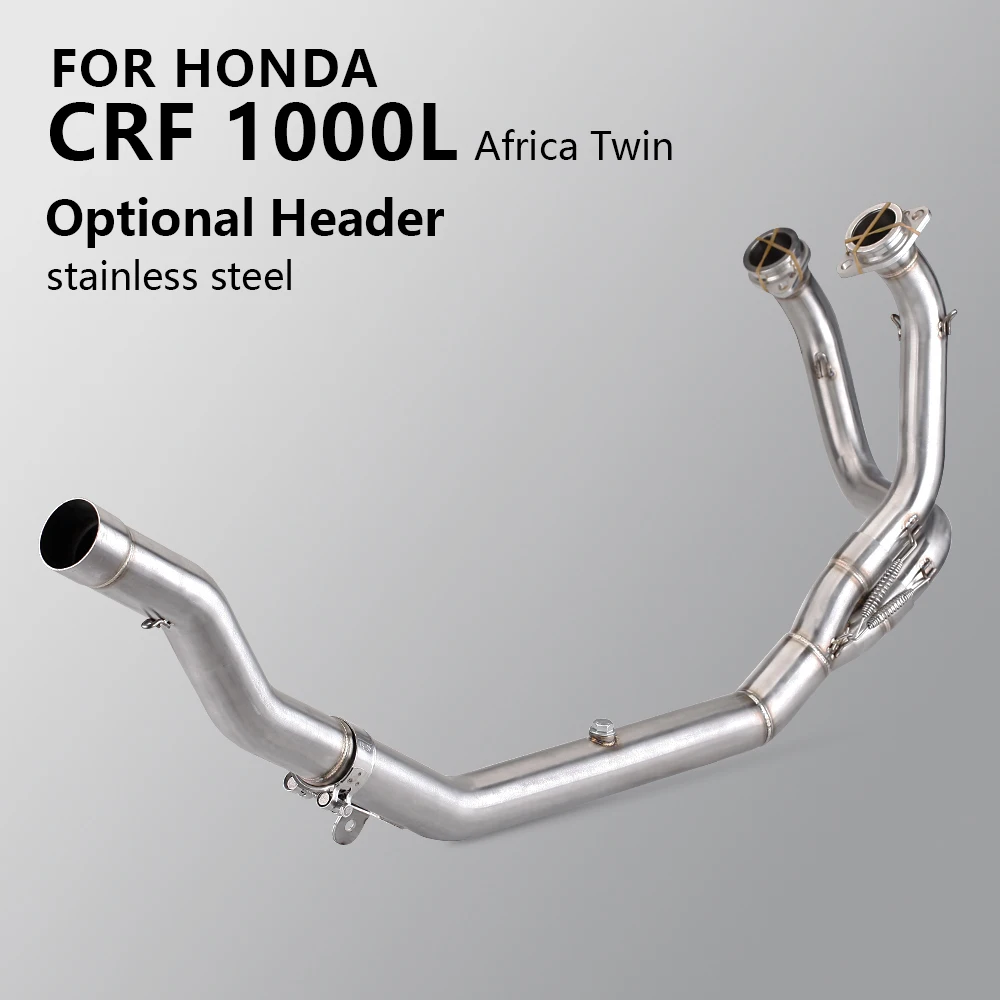 Motorcycle Exhaust For Honda CRF1000L AFRICA TWIN CRF1000 Stainless Front Link Pipe Slip-on 51mm Escape Dirt Moto System Modify