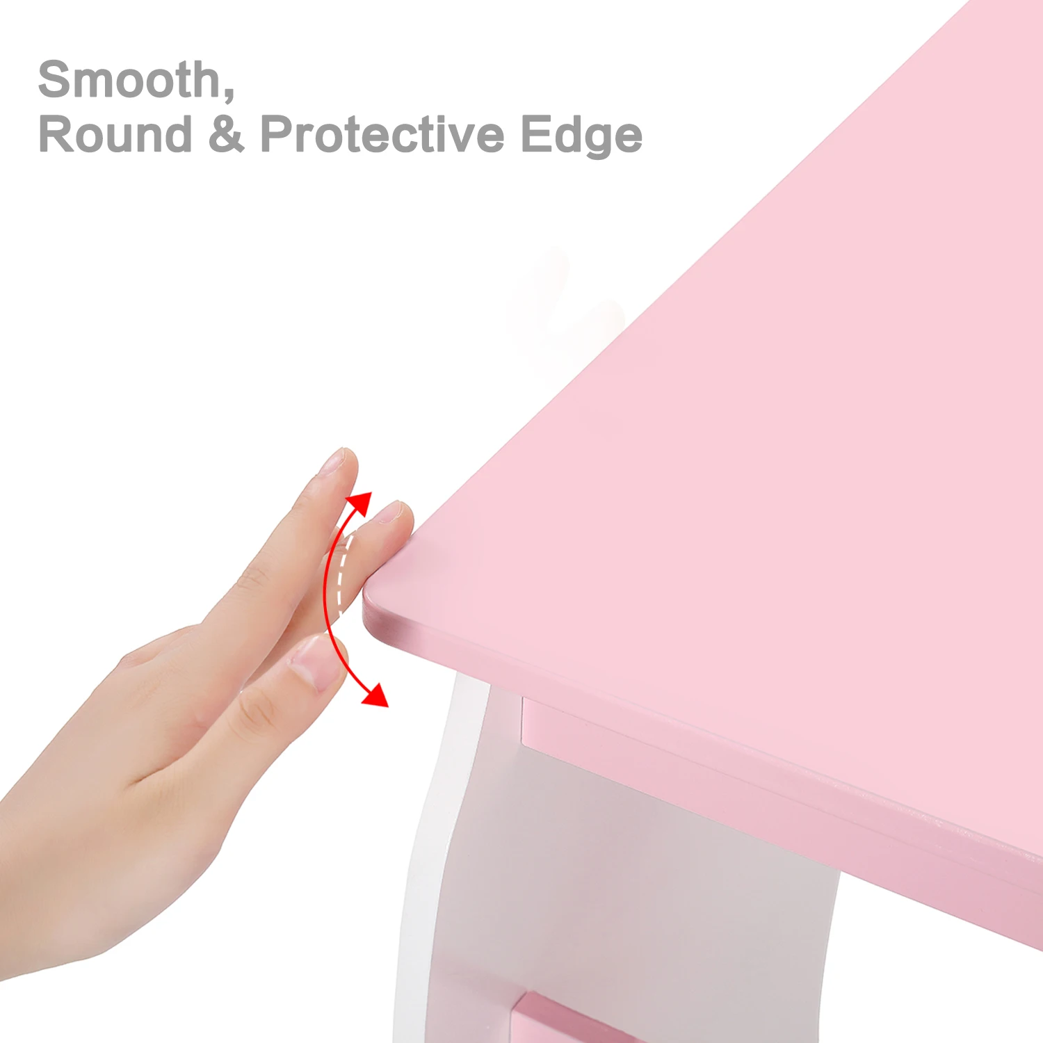 Zestaw biurka i krzesła dla dzieci, biurko do nauki dla dzieci z półką do przechowywania, drewniane biurko szkolne, stół do pisania do użytku w domu (Pi