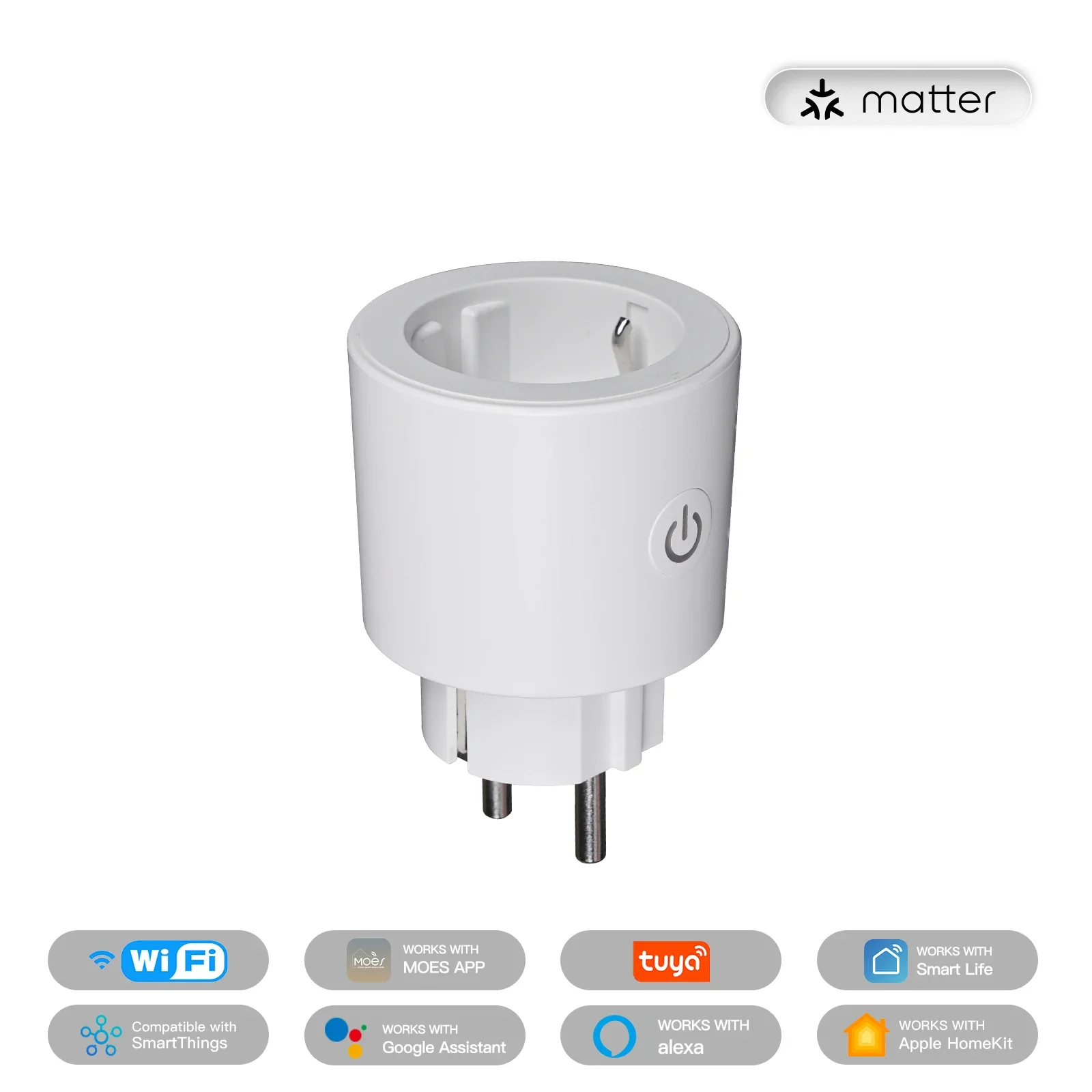 MOES Tuya prise intelligente prise WiFi prise 16A prise moniteur de puissance télécommande prise en 
