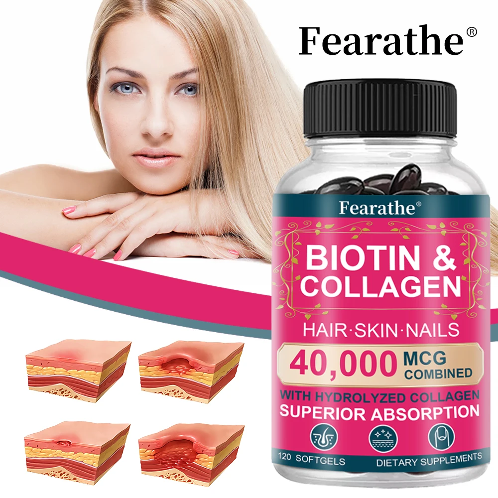 

Биотин и коллаген — с кератином, гиалуроновой кислотой, витаминами для улучшения роста волос, поддерживает кожу и ногти и здоровье костей.