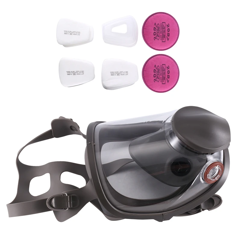 

1Set Full Respirator Mask Set Cover Dust-Proof Cover Dust Cover For Painting, Chemistry, Woodworking