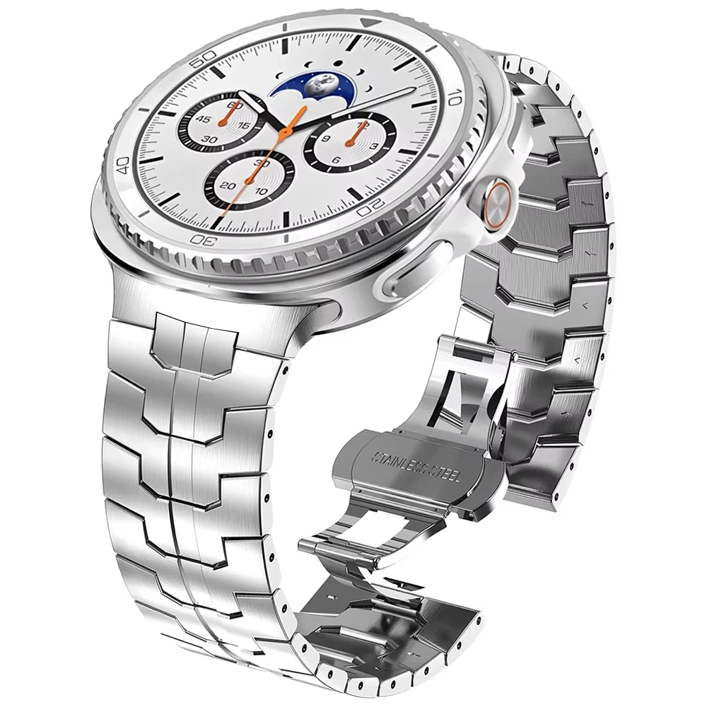 Stainless Steel Strap for Samsung Galaxy Watch 8 40mm 44mm Replacement Wristband for Galaxy 8 Classic 46mm Strap Accessories