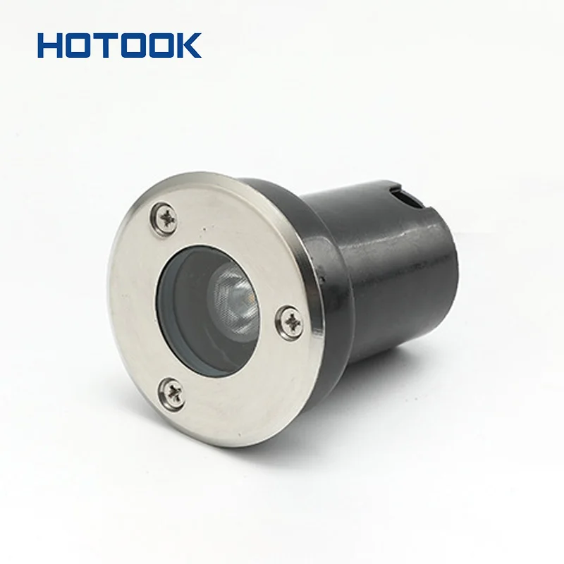 HOTOOK IP65 Waterproof 3w Floor Recessed Deck Inground Spotlight Outdoor Landscape Ground Buried Lamp Led Underground Light