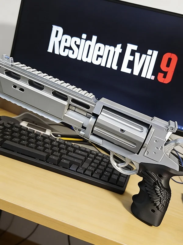 Biohazard 9 Leon Revolver Cosplay Prop 3D Printed Rotatable Performance Props Accessories Equipment Weapons in Stock