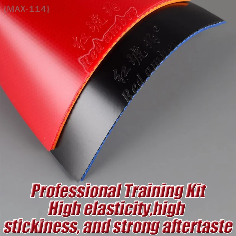 

{MAX-114} 1 Pcs Red/black Color Highly Elastic Red Amber Rubber Replacement Parts For Training Racket Protective Film
