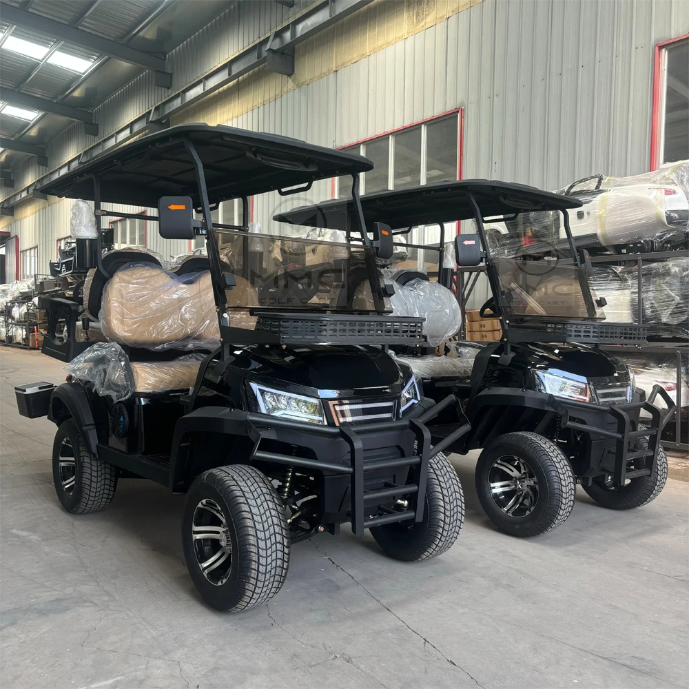 

Заводская высококачественная 4-местная электрическая тележка для гольфа с двигателем 48 В, 5 кВт и солнечной панелью для генерации электричества, новая модель тележек для гольфа