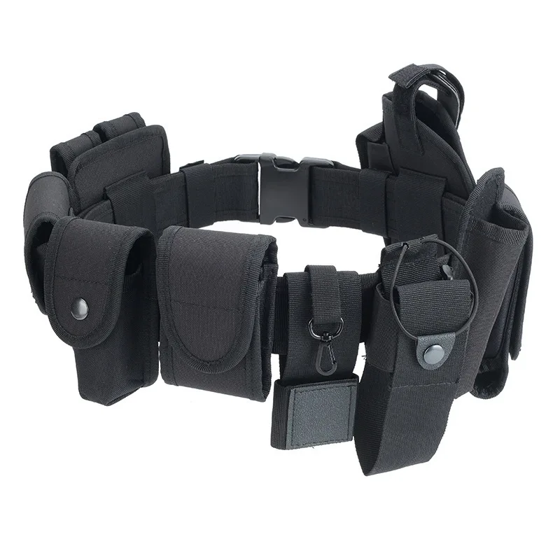 

10Pcs Multifunctional Tactical Belt Set, Outdoor Waist Seal for Combat Training Security Duty Inspection Equipment