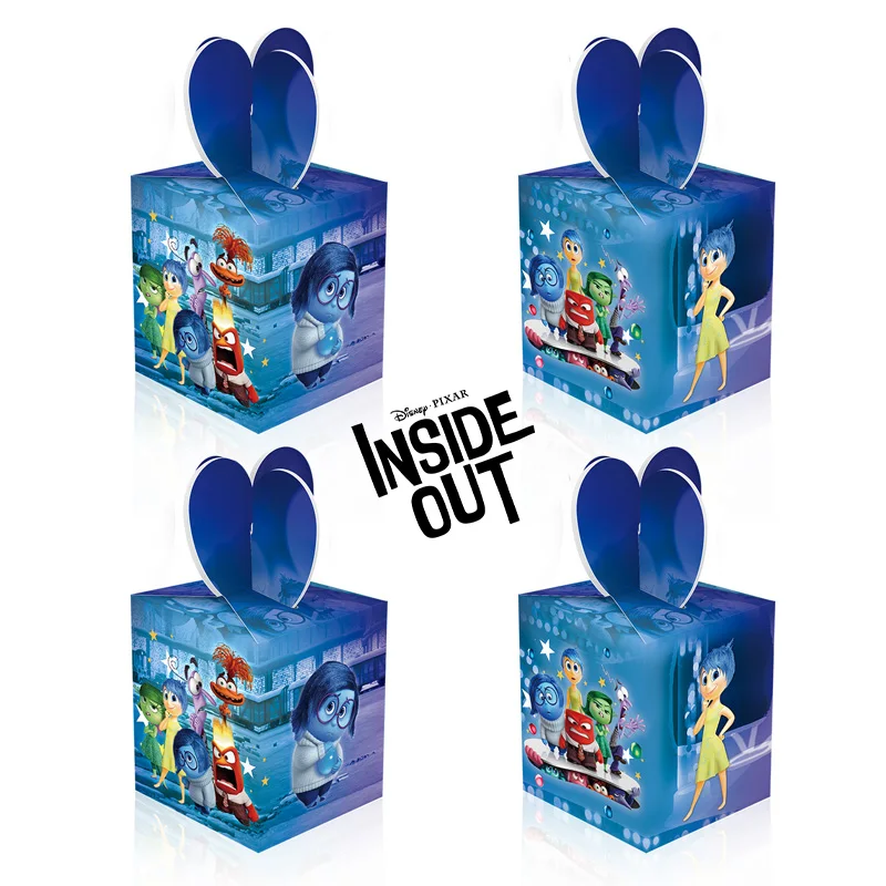 Caja de dulces con temática de Disney para niños, caja de regalo con estampado periférico de Anime, accesorios decorativos para fiesta de cumpleaños, 6 piezas