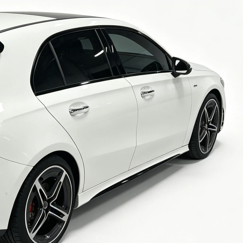 Chrome Delete Window Trim Sticker For Mercedes Benz A-Class W177 2019-2024 Hatchback Glossy/Matte Black Exterior Decal