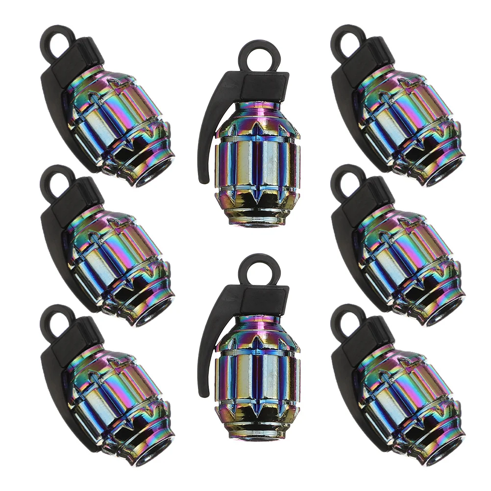 8 個オートバイタイヤバルブキャップステンレス鋼防塵空気漏れ防止耐久性のあるタイヤステムキャップオートバイ