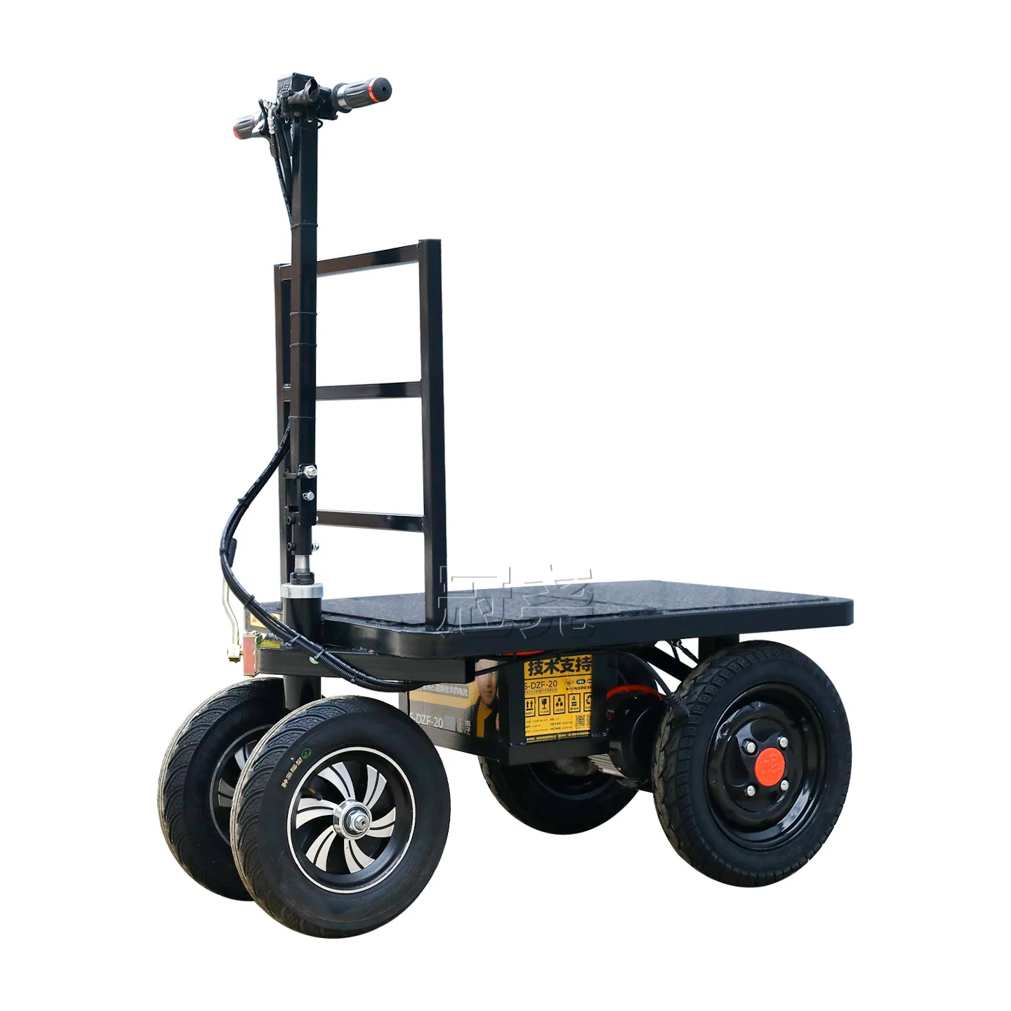 Electric Tricycle, 3-Wheel Flatbed Cart, Portable Hand Truck for Cement, Moving, and Vending, Heavy Duty Load Capacity