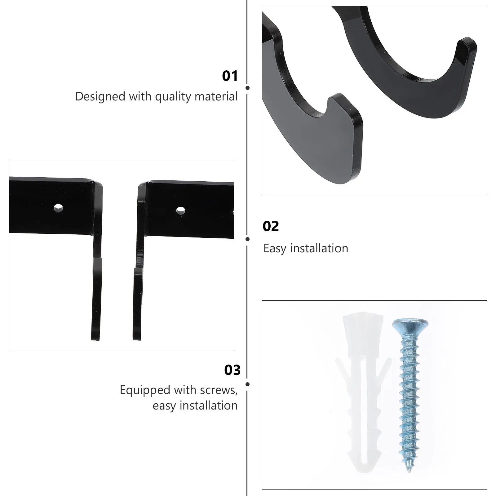 2Pairs Hockey Bat Display Rack Acrylic Premium Natural Texture Storage Stand Sporting Equipment Display Holder Baseball Softball
