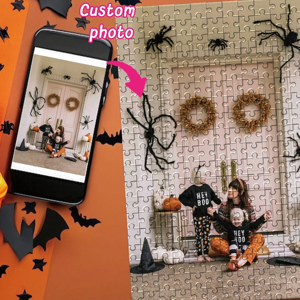 35/300/500/1000pcs Custom Photo Customized Picture Customizable Photo Custom DIY Personalised Photo Portrait Puzzles Jigsaw
