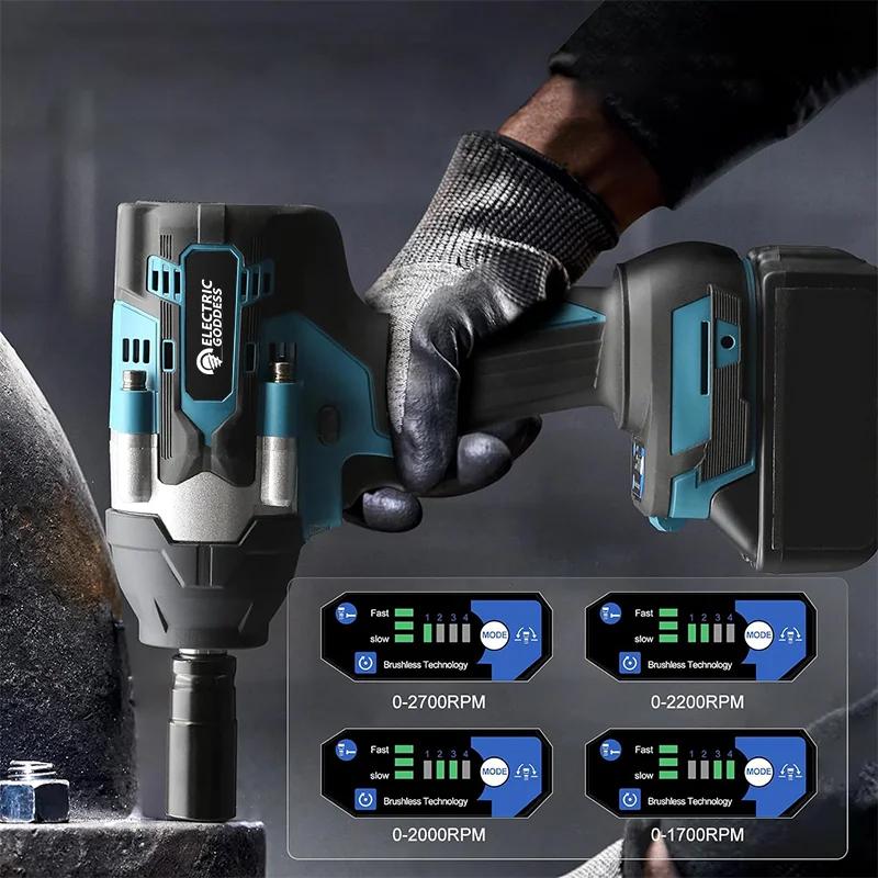 1800NM Cordless Electric Impact Wrench Compact Model Brushless Motor Lithium Electric Drive For 21V Makita Battery Pin