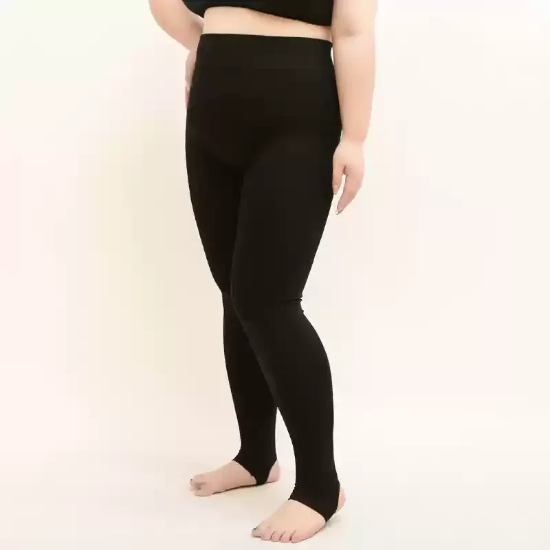 Leggings adelgazantes con control de barriga de cintura alta, mallas de lana elásticas y cómodas, medias sin pies, mallas con estribo