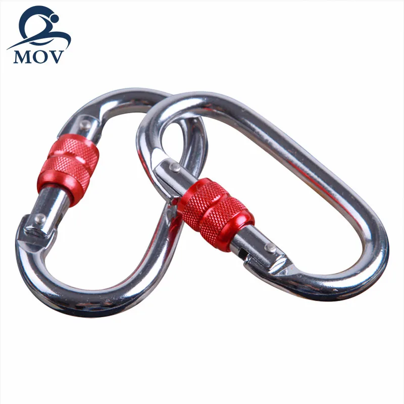 Yoga Hammock Lock Safety Alloy Steel Carabiner Outdoor High Altitude Rock Climbing Lock Track Spring Buckle