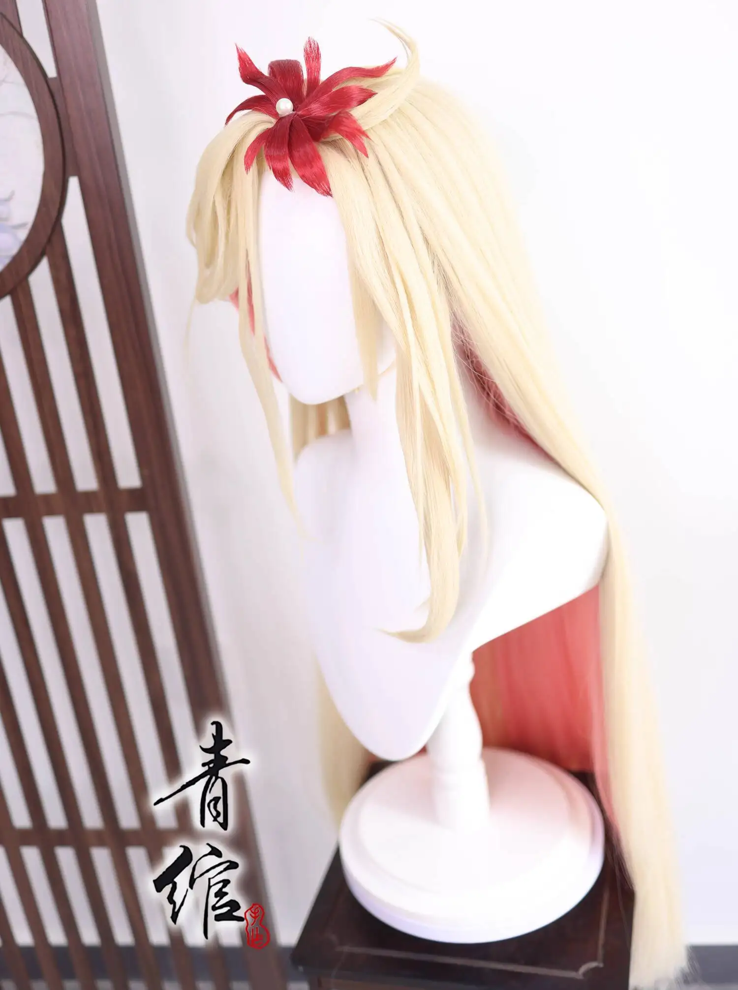 Ashes Of The Kingdom Zhang He Cosplay Wig Zhang He Corn Silk COS Styling Patch Wig Cosplay Wig Halloween Party Cos Wig