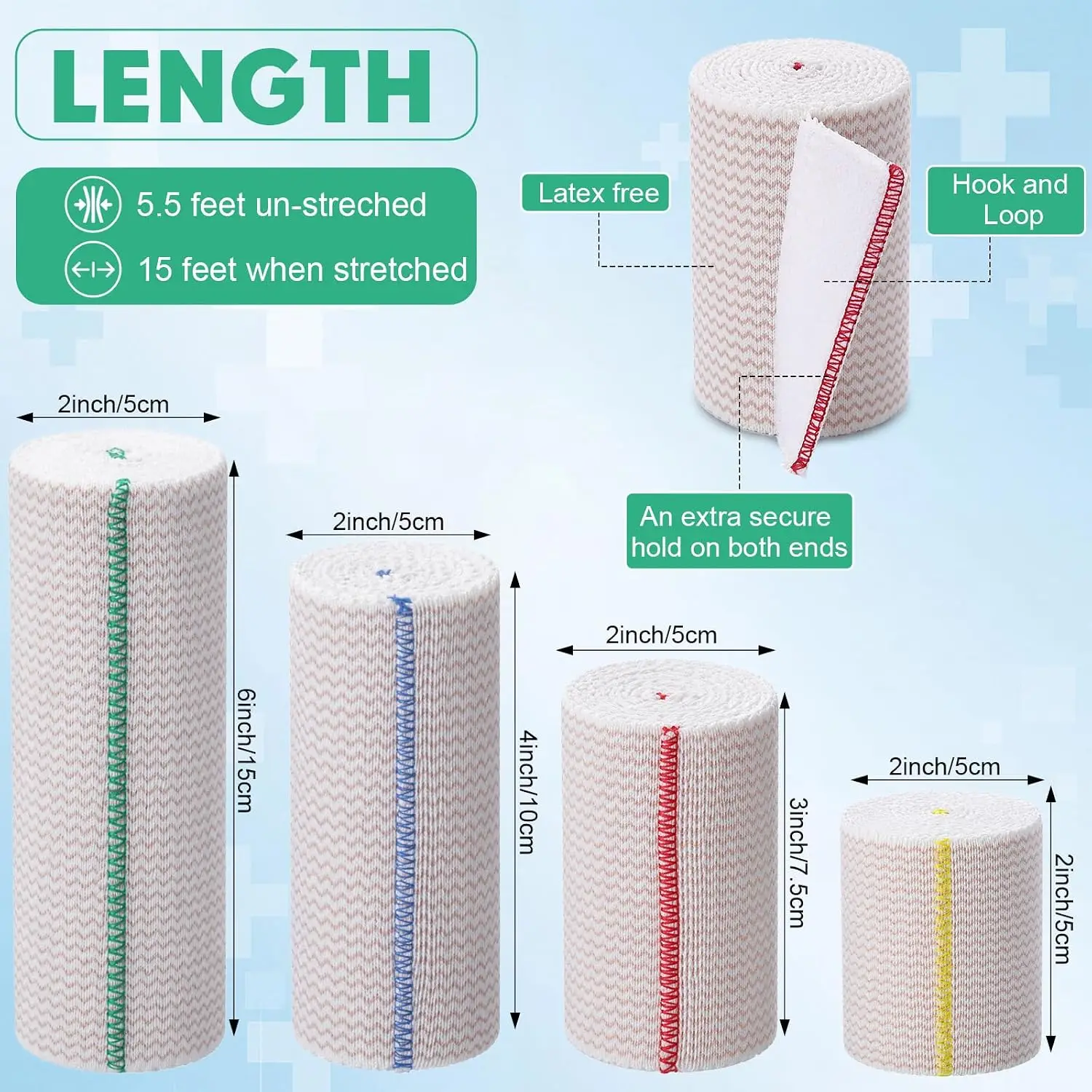 40 Pack Elastic Bandage Wrap 2