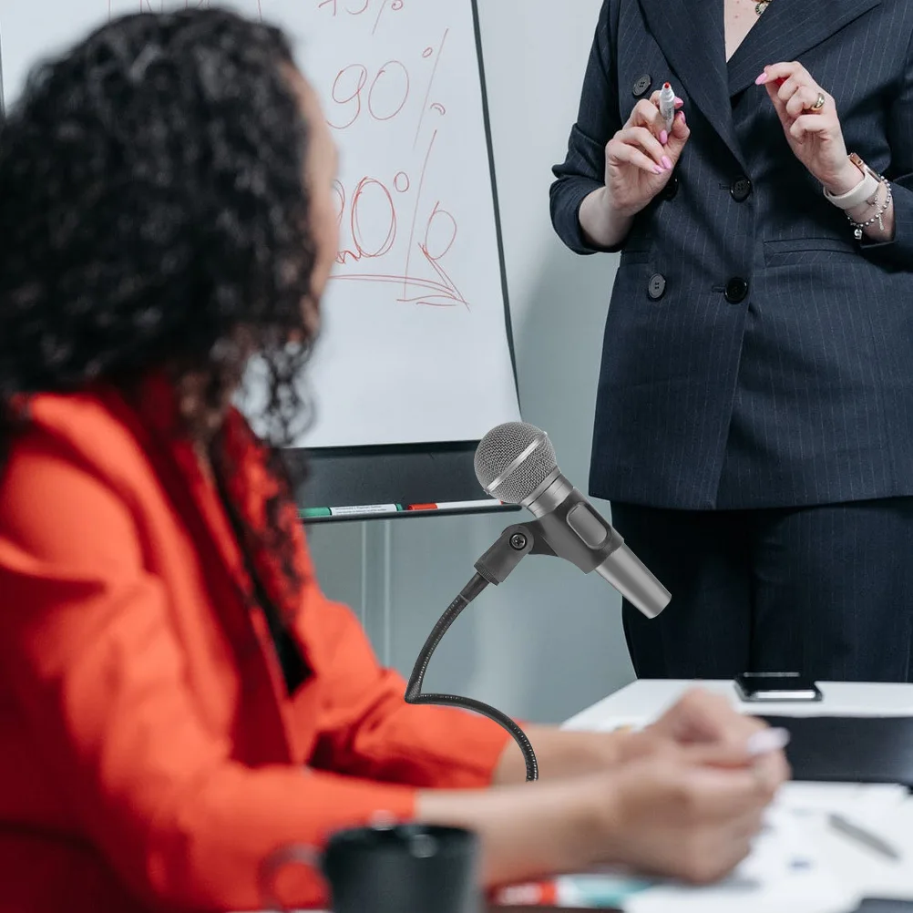 2 قطعة مقاطع ميكروفون الحديد مرنة معقوفة ميكروفون رفوف لبث البث اجتماع عبر الإنترنت الغناء تسجيل العملي #3