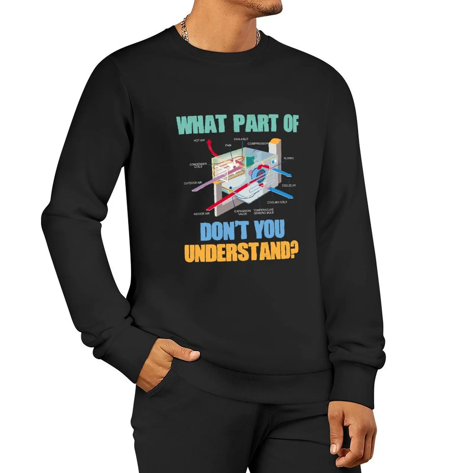 What Part Dont You Understand HVAC Installer Pullover Hoodie tracksuits hooded sweatshirts