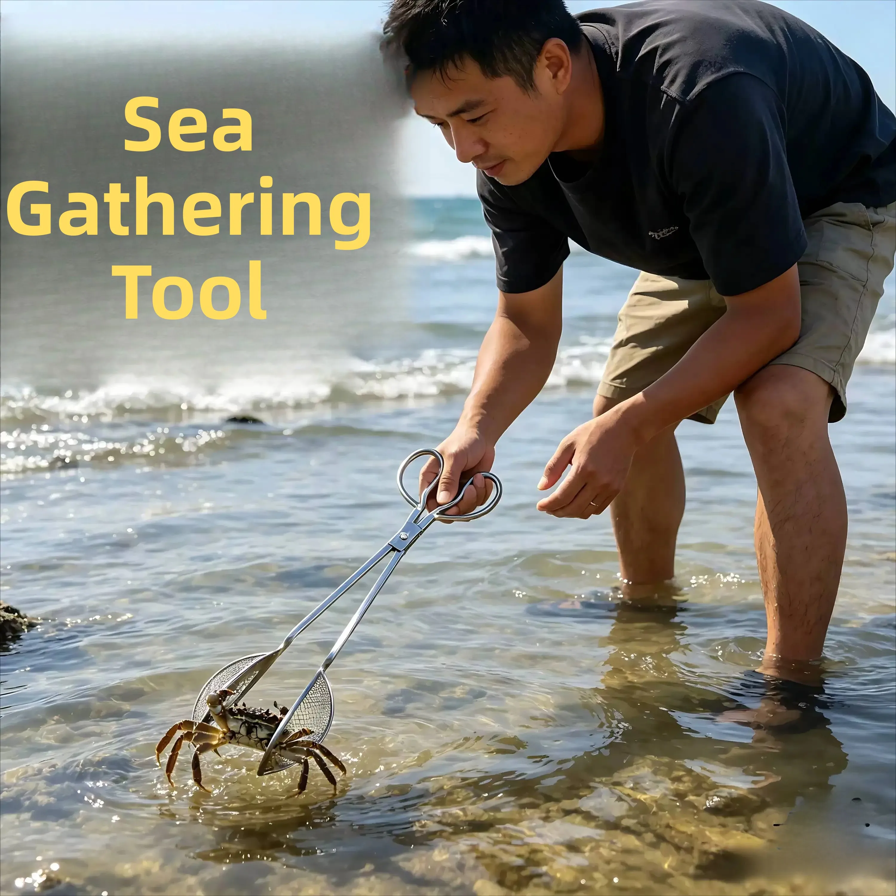 厚みのあるステンレス鋼の魚つかみ器釣り道具魚クランプ漁網スキマーシーフード狩猟用品アウトドアキャンプ