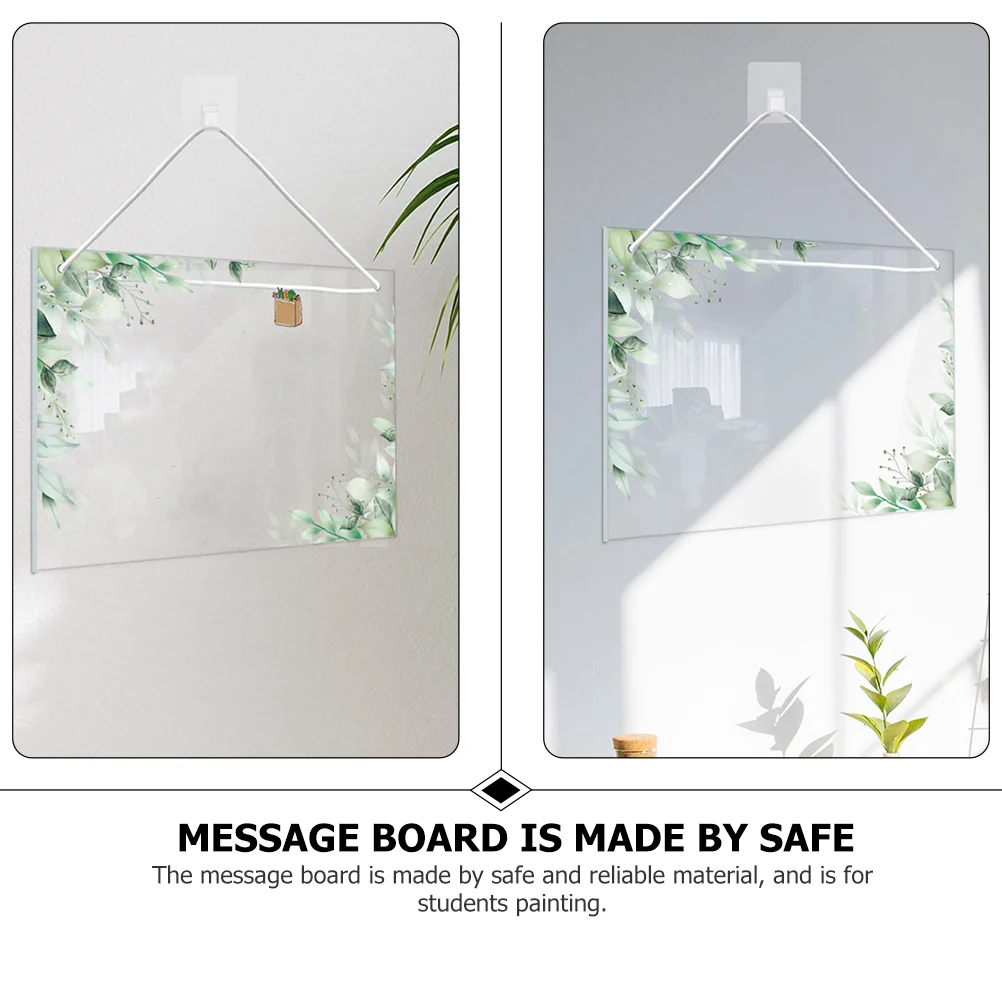 Whiteboard Blank Writing Pad Office Whiteboards Small Weekly Dry Erase Acrylic Hanging Message