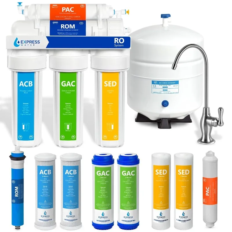 RO5DX Reverse Osmosis Filtration NSF Certified 5 Stage RO System with Faucet and Tank – Under Sink Water Plus 4