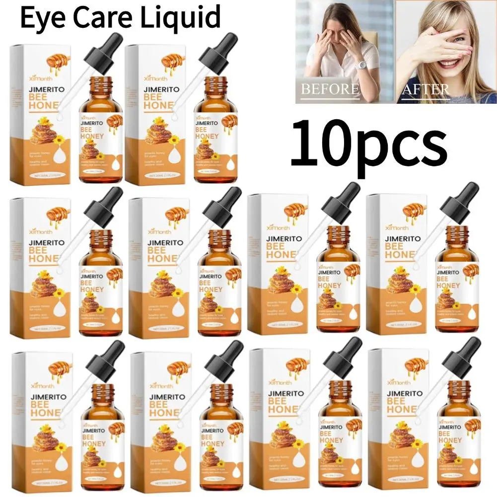 

10pcs Honey Eye Care Liquid Moisturizing Improve Vision Eye Drop Refreshing Relieve Eye Fatigue Astringent Eye Soothing Eye Drop