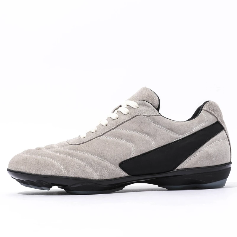 

Genuine Leather Luxury Flat Heel Board Shoes for Men's Retro Suede Cowhide Fashiona Non Slip Training Casual Sports Shoes Male