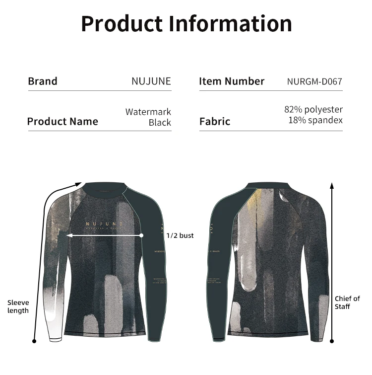 Nu-June Men Rashguard UPF50 Long Sleeve Surf Tops and Shorts Set Swimwear Three Pieces Sweatshirts Pants Beach Diving Suits