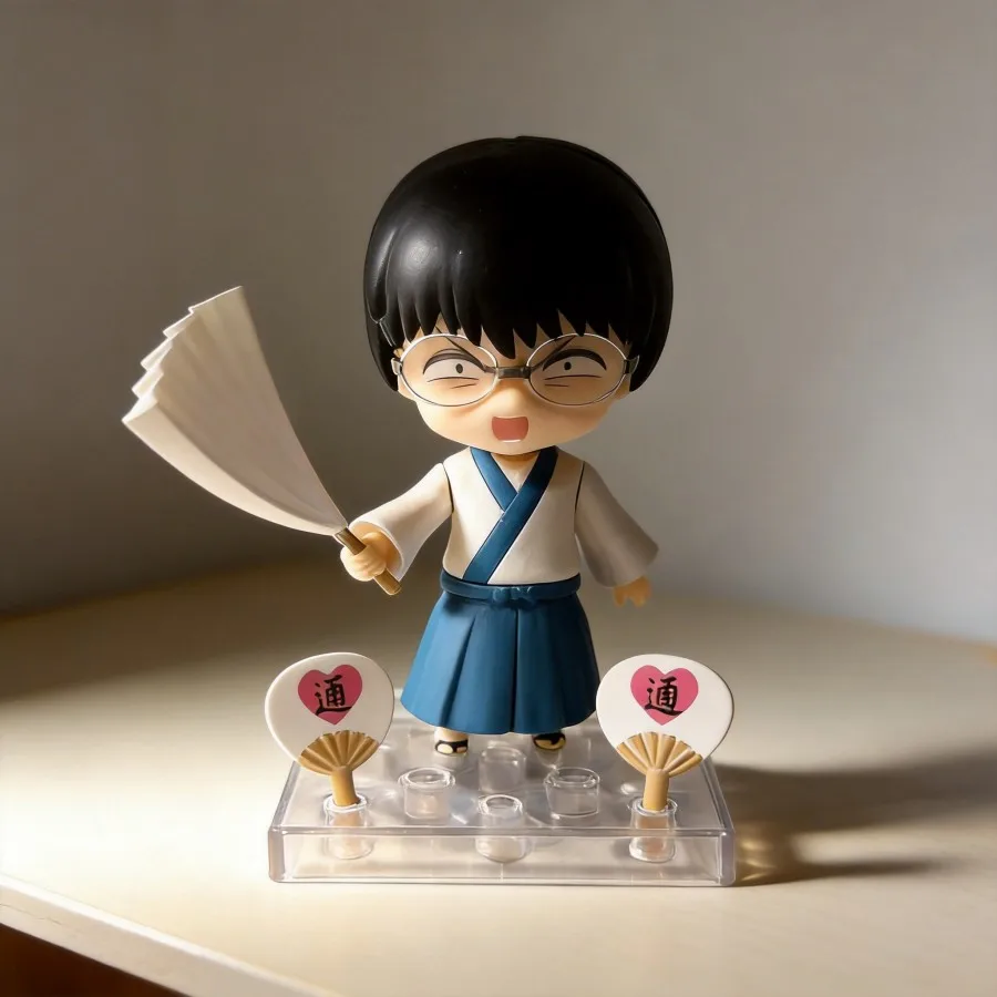 

Anime Figure Gintama Shimura Shinpachi Q Version 10cm Movable Face Changeable Doll Model Decoration Collection