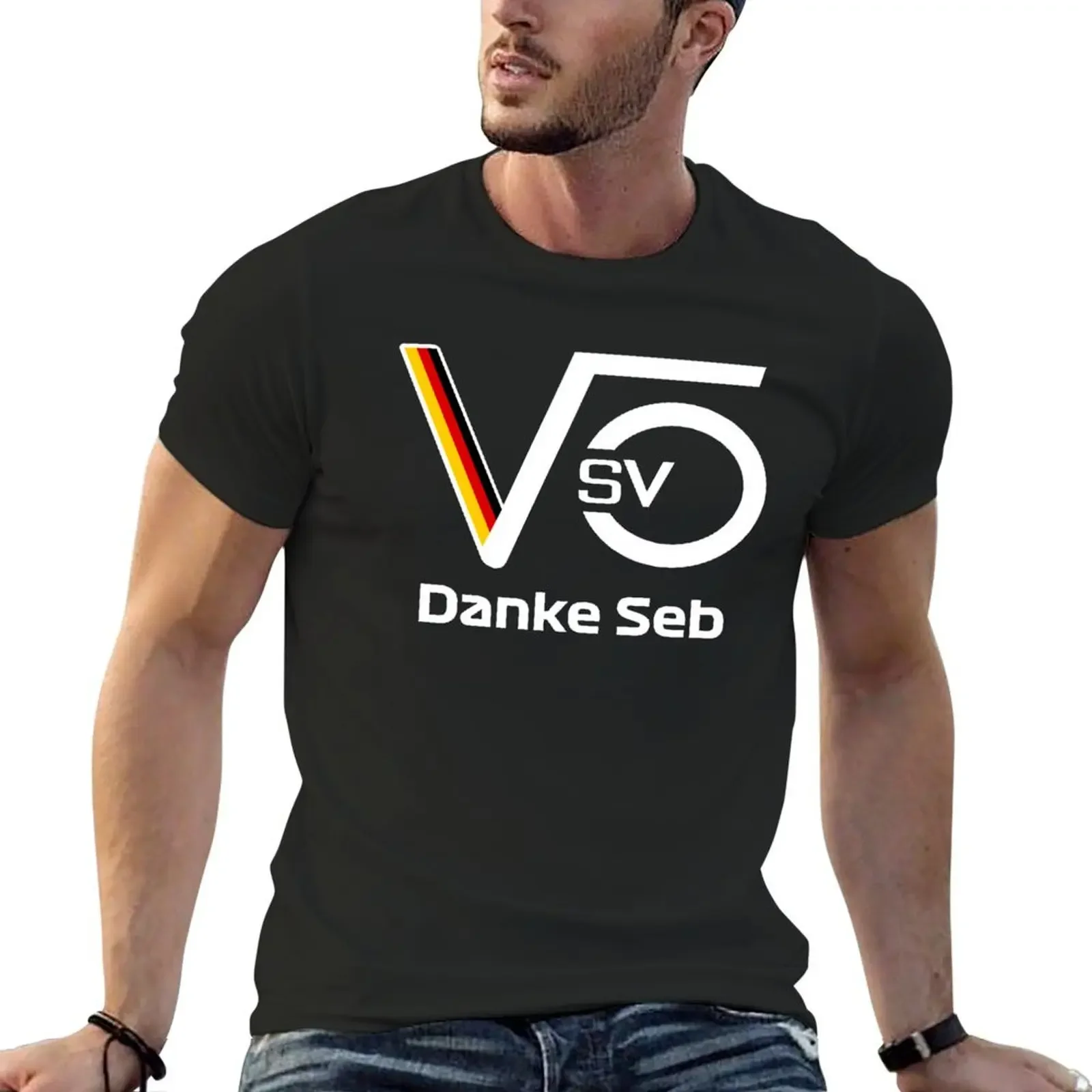 Danke Seb Sebastian Vettel Logo T-Shirt tops customs design your own Men's t shirts