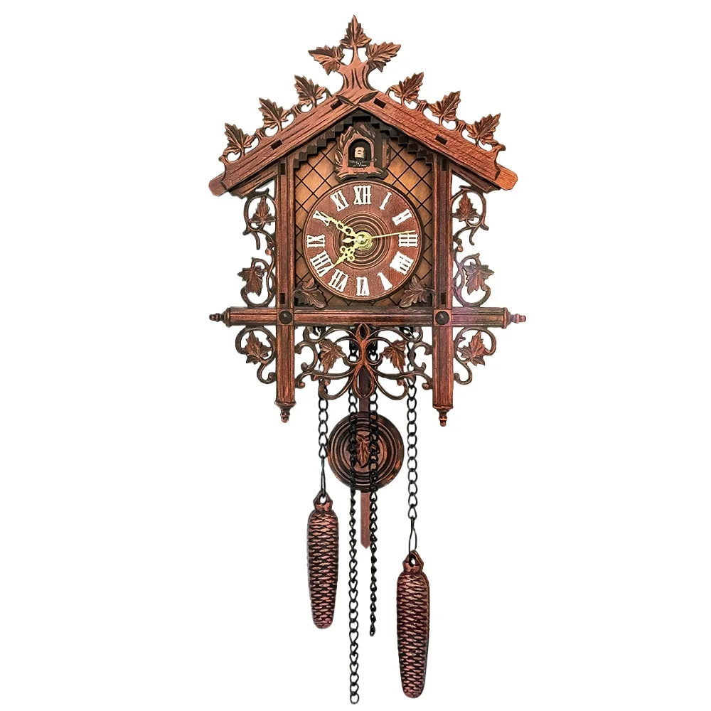 

Cuckoo Clock Vintage 3d Wall Clock Wood Wall Watches Home Decor Horloge Mural Farmhouse Decor Wall Clock for Kids Rooms Antique