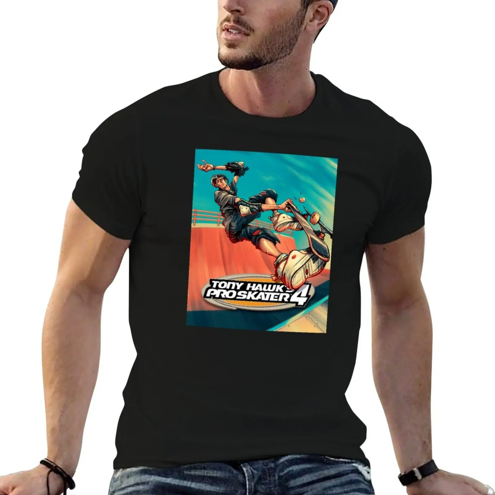 TONY HAWK T-Shirt Art Pattern Printed Casual Top