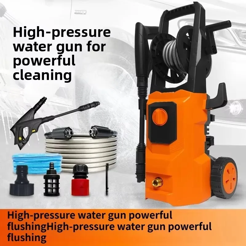High Pressure Car Washing Machine 220v Vertical Car Washing Pump High Power Powerful Water Gun Cleaning Machine