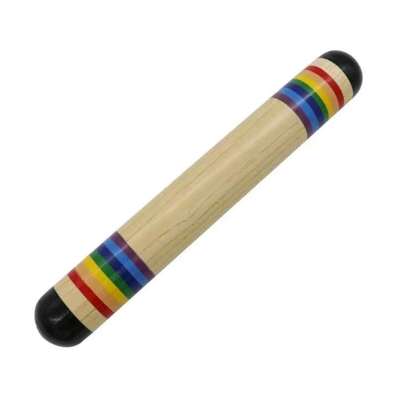 Rain Shaker Rattle for Baby Wooden Rainbow-Rainstick Orff Musical Instrument Toy Toddler Sound Toy Sensory Auditory Toy