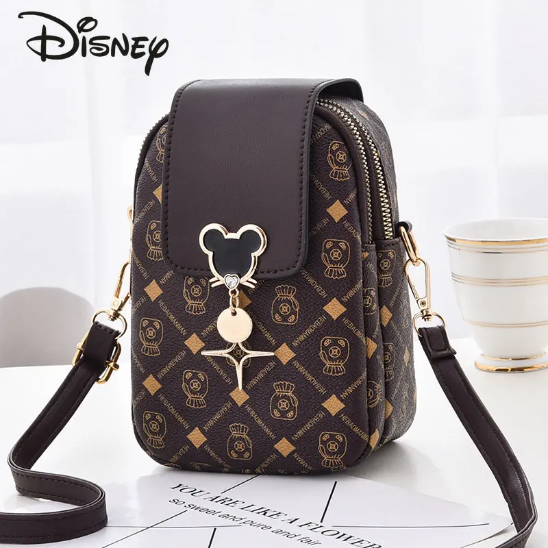 Disney Mickey New Women\'s Zero Wallet Fashion High Quality Girls\' Crossbody Bag Classic Casual Versatile Women\'s Mobile Bag