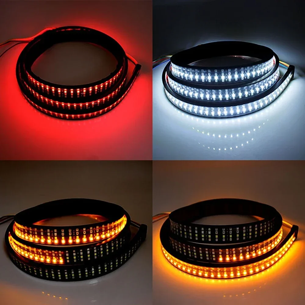 60inch Universal LED Pickup Truck Tail Light Strip Running / Brake / Reverse / Turn Signal Red White Amber Extremely Bright