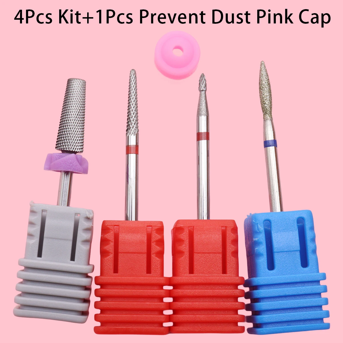 4pcs Kit Hot Pro Whole Carbide Nail Drill Bits Nail Art Electric Drill Machine Files Nail Art Tools cut and polish