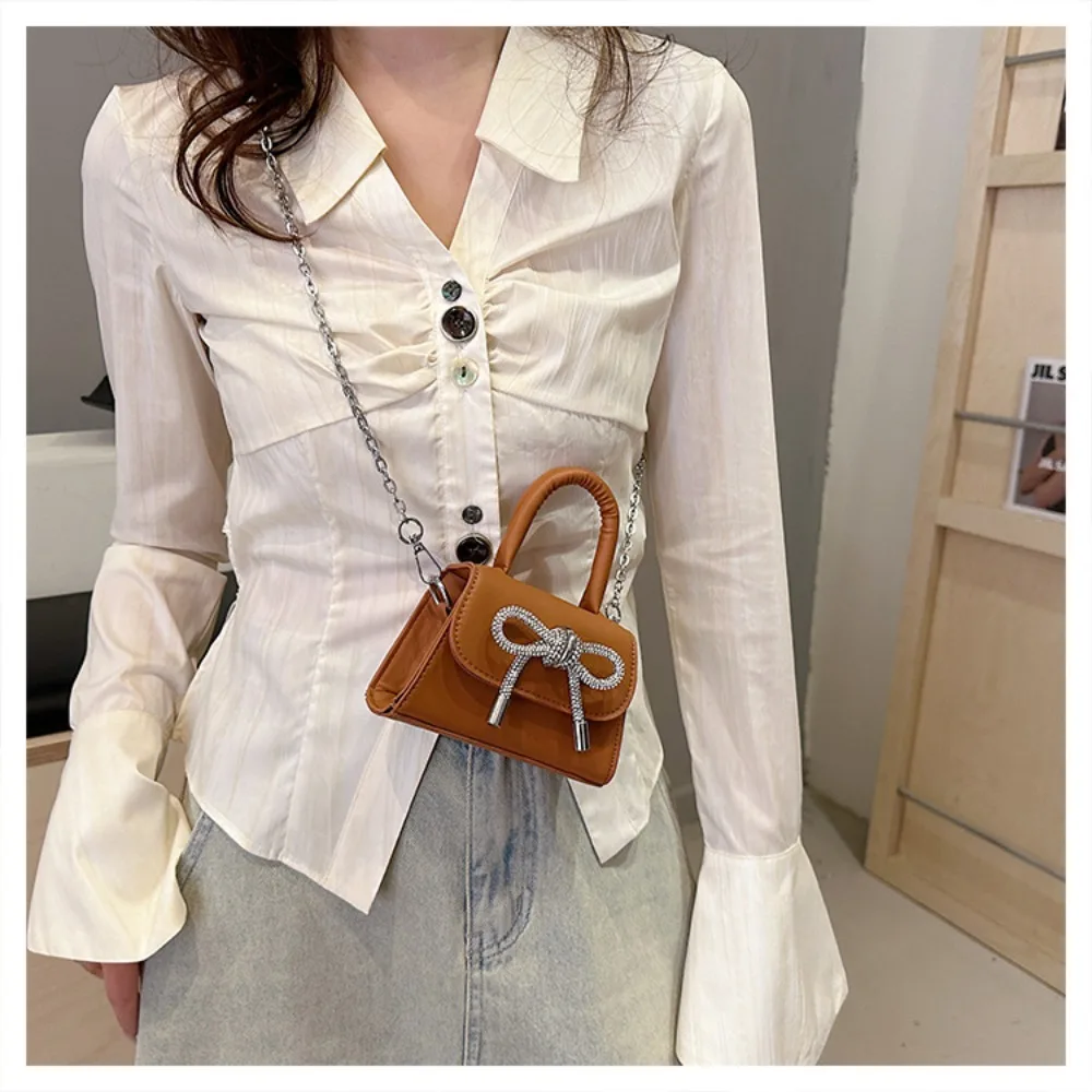 Trendy Bow Hand Bag New Korean Temperament Crossbody Bag High Capacity Popular Lipstick Bag Women