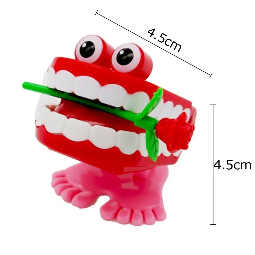 Chomping عمل البلاستيك لعبة هزازة مضحك لطيف عقارب الساعة لعبة شكل الأسنان لعبة طب الأسنان هدية عيد الميلاد