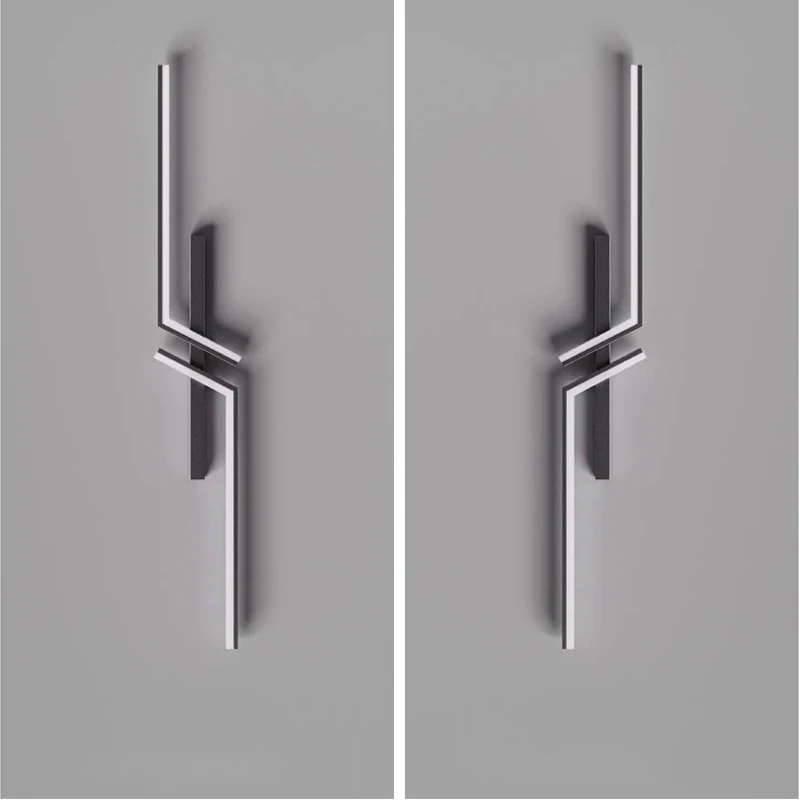 Modern LED Wall Lamp Long Bar Scone Home Decor Living Room Bedroom Minimalist Wall Light Bedside Background Interior Lighting