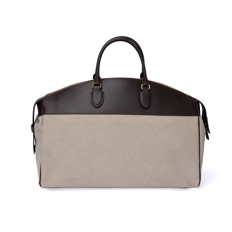 Retro Leather Handbag Leather Denim Patch Large Capacity Travel Bag Sports and Leisure Bag Leather Messenger Bag