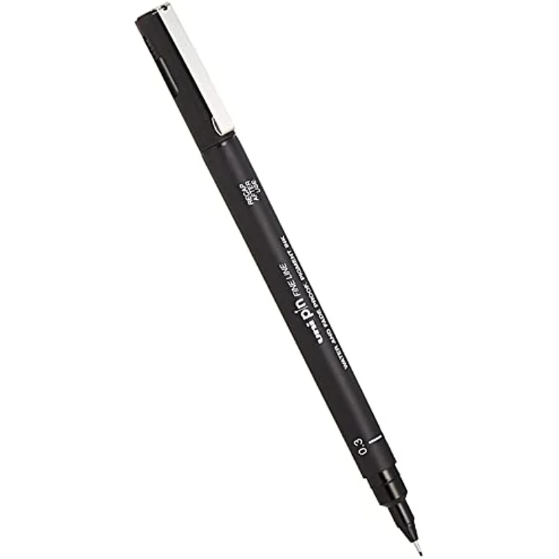 Uni Pin Fineliner Drawing Pen - Sketching Set - Black Ink - 0.03 To 0.8mm - Set of 6 Marker Pens Details Drawing Design